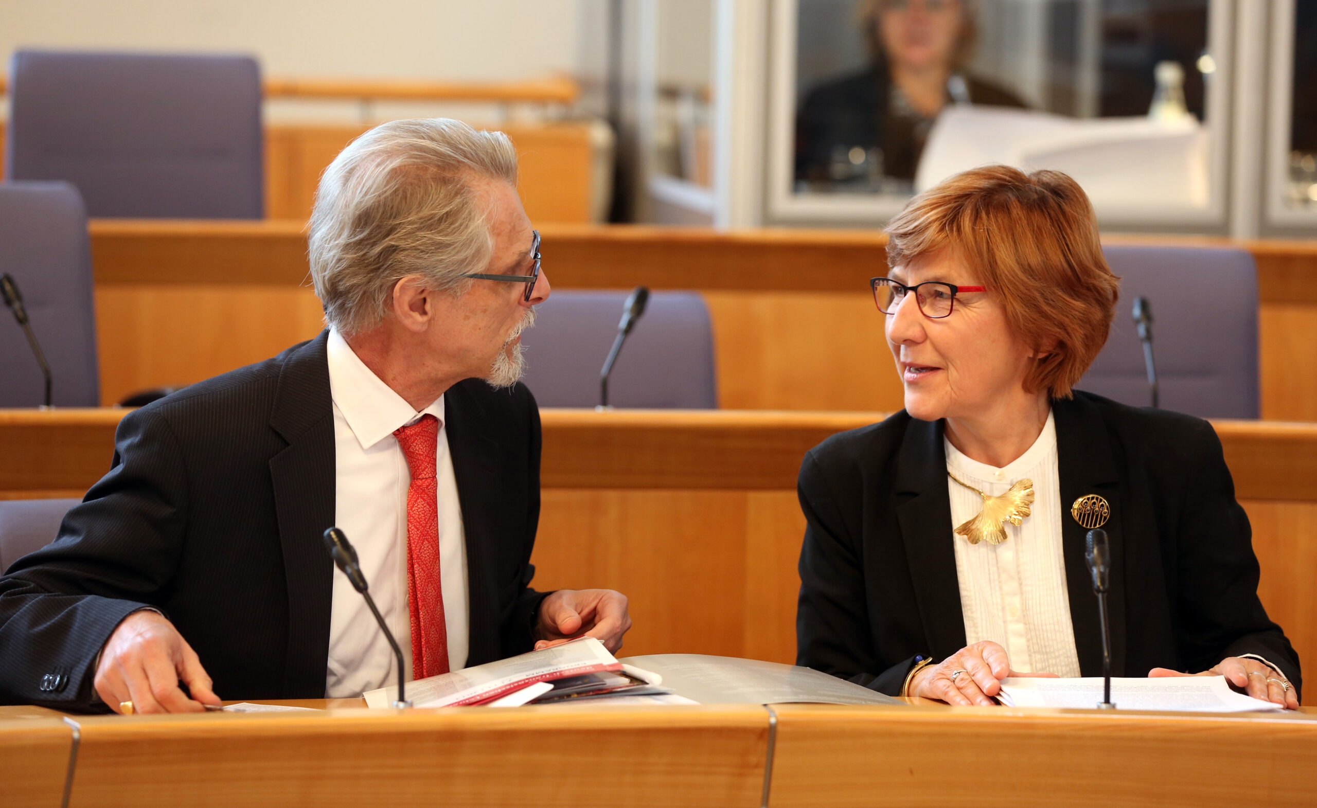 Prof. Dr. Patrice Neau (Präsident der Deutsch-Französischen Hochschule) und Dr. Marie-Geneviève Gerrer (Vice-présidente de l‘Université de Bourgogne, Dijon)